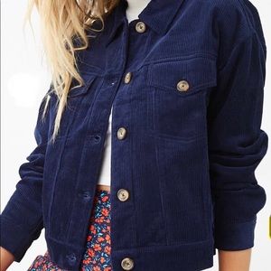 Corduroy button front jacket